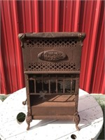 Antique Iron Gas Stove / CUTE With a  Fern on It