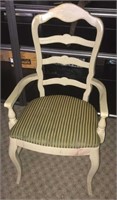 Vintage Wood Padded Chair