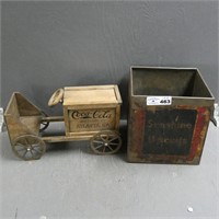 Early Sunshine Biscuits Tin, Wooden Car