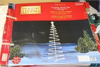 2 Holiday Living 7' Twinkling Spiral Trees