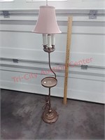 >Bronze Floor Lamp & linen shade