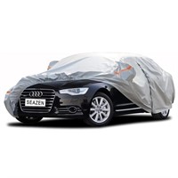 SEAZEN Car Cover 6 Layers, Waterproof Sedan Car Co