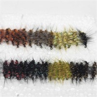 (36) New Hand Tied Wooly Worm Flies