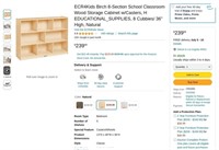 B6010  ECR4Kids Birch Classroom Storage Cabinet 36