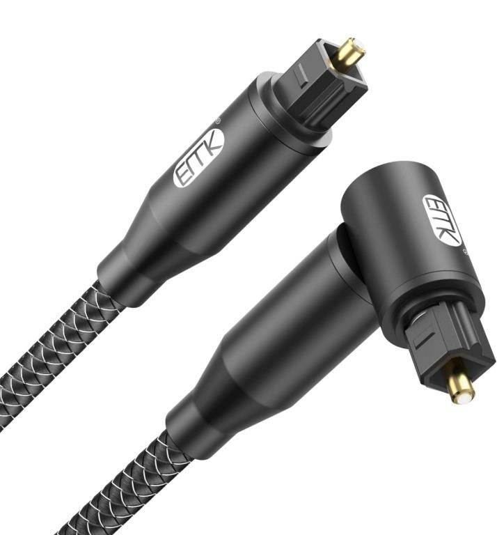 New 90 Degree Optical Audio Cable EMK Right Angle