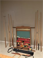 Billiards balls, cues and accessories- GI