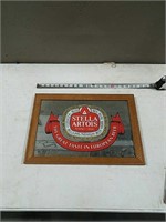 Vintage Stella Artois wall hanging mirror