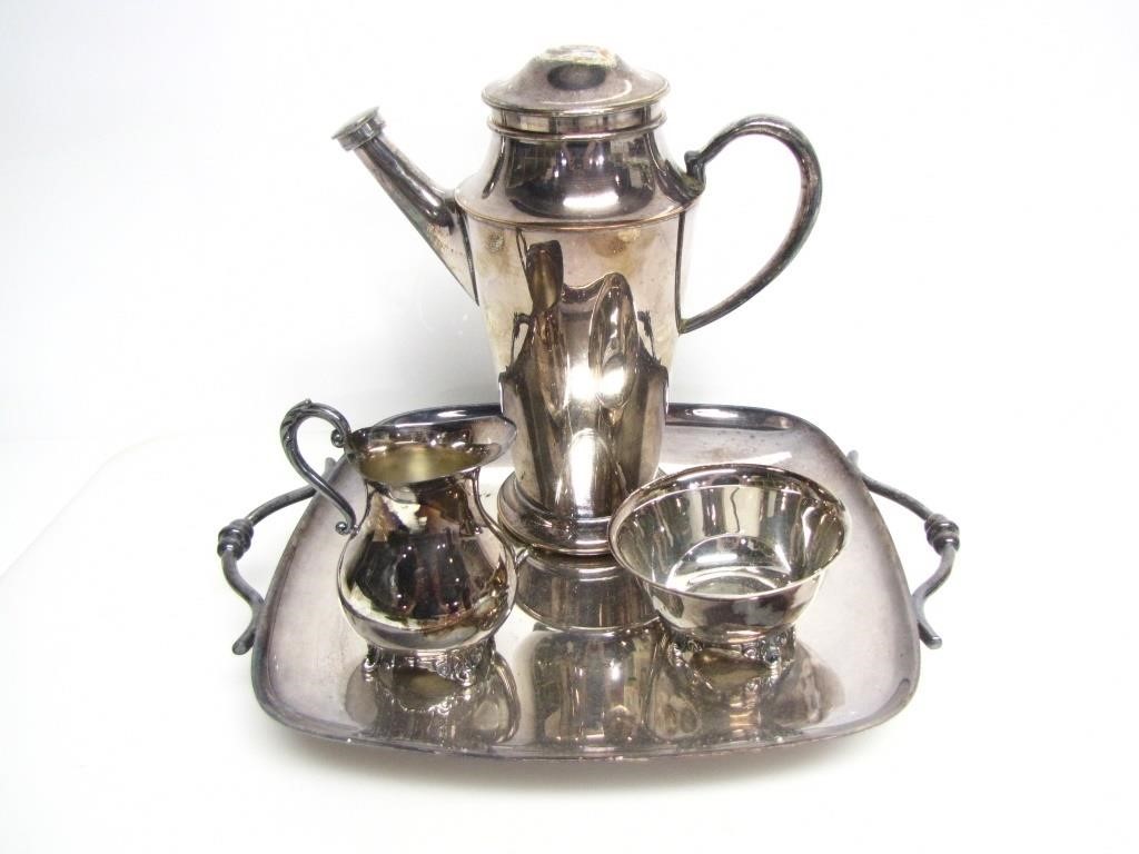 ASSORTED SILVERPLATE TEA SERVEWARE