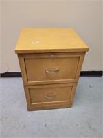 Wood file cabinet like new condition with keys