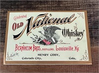 Vintage OLD NATIONAL WHISKEY Label - Colorado City