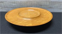 Leavetts PEI Wooden Lazy Susan Tray 14" Diameter