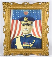 Antique Framed General John J. Pershing Print