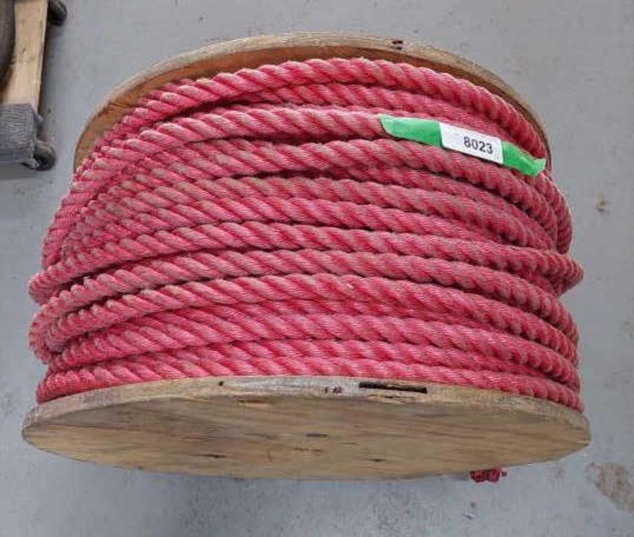 Large roll of nylon rope