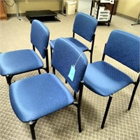 (4) Blue Cloth Chairs     (R# 210)