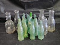 VTG Glass Milk Bottles & Coca Cola Bottles