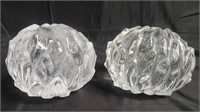 Pair of glass paperweights