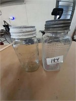 Clear Glass Fruit Jars with Lids - 2