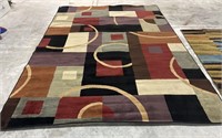 Multi Color Abstract Area Rug  10 ‘ 10” x 7’ 10”