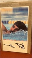 Signed card of Mark Spitz  in plastic sleeve