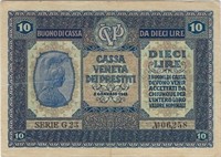 Italy 10 Lire Austrian Occupied Italy/Venice. M6