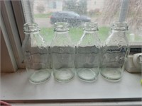 Small Glass Bottles Set of 4