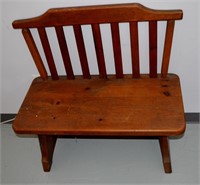 Rustic Pine Two Seater Bench 36"l x 36"h