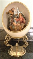 Faberge Style Nativity Scene Egg