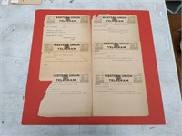 Collection of six antique Western Union