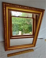 E3)  Framed Mirror, Very nice frame. Gold finish..