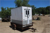 Ice Shack on Utility Trailer, Approx 8Ft X 55"