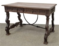 SPANISH BAROQUE STYLE WRITING DESK LIBRARY TABLE