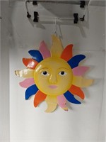 Hanging Decorative Tin Sun Face. U15E