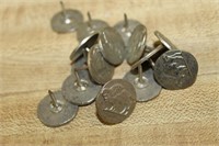 LOT OF FIFTEEN BUFFALO NICKEL HEAD FURNITURE TACKS