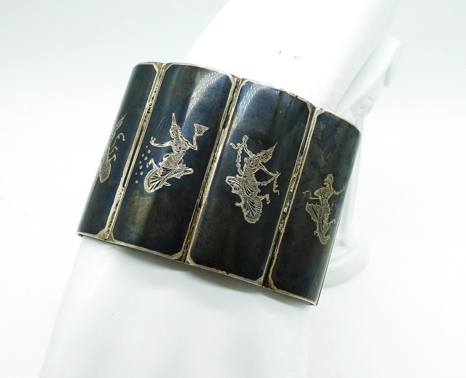 LARGE SIAM STERLING BRACELET