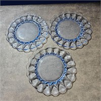 3 janice ice blue plates