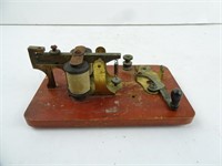 Antique Wood Platform Telegraph Key