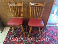 2) BARSTOOLS (25" TALL) AND CHAIR