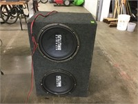Sub box with two Hiphonics Brutus subs