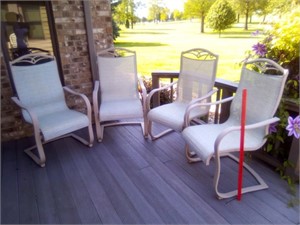 Set of 4 patio chairs.