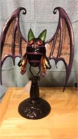 16” tall Halloween metal bat decor