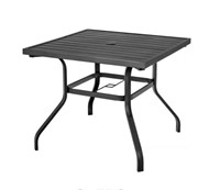 ANGELES HOME Square Metal Outdoor Dining Table