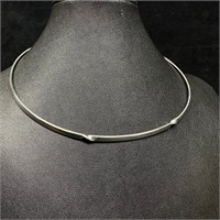 Sterling Silver Solid Bangle Necklace