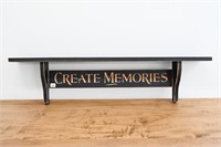 PINE "CREATE MEMORIES" WALL SHELF