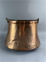 Large Copper Hanmered Bucket