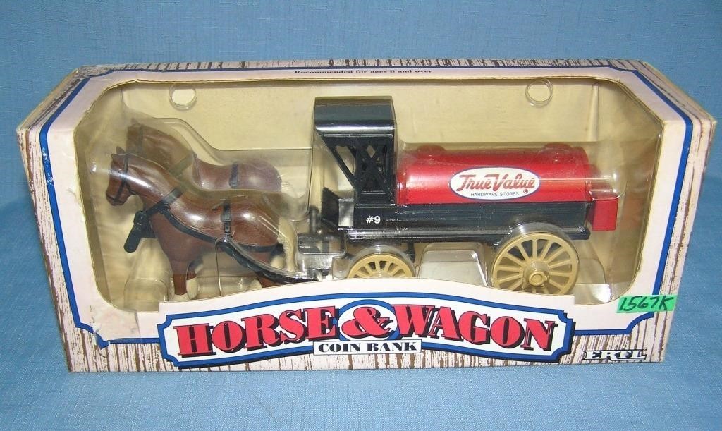 Tru Value horse drawn advertising bank