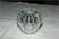 APPLE SHAPED CRYSTAL CANDY BOWL