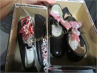 2 pair little girls ballet and tap shoes