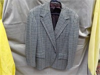 Polyester Plaid Men's Sport Jacket, 44