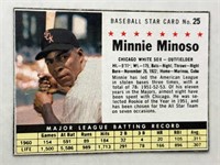 1961 Post Cereal #25 Minnie Minoso, Chicago White