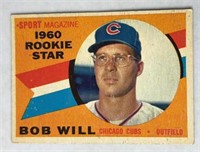 BOB WILL  1960  ROOKIE STAR VINTAGE Topps #147